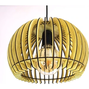 Hü Ma Tasarım ve Aksesuar Modern Tasarım Globe Küre Doğal Ahşap Mdf 3D Lazer Kesim Rustik Salon Avize