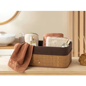 English Home Gina Bambu Sepet 40X30X16 cm Koyu Kahve