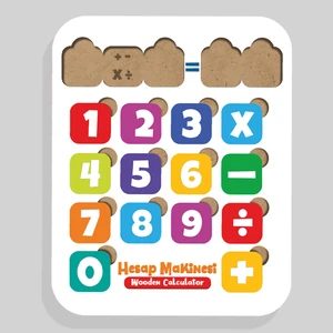 Moon Beavers Ahşap Hesap Makinesi Eğitici Öğretici Geliştirici Okula (Matematik) Katkı Sağlayan Sağlıklı Oyuncak
