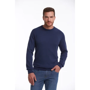 indigo Regular Fit %100 Pamuk Bisiklet Yaka Triko Kazak