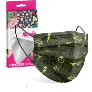 Urban Desenli Meltblown Kumaş Full Ultrasonik 3 Katlı Cerrahi Maske - Burun Telli
