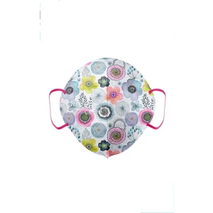 Qzer Flower Art Desenli Ffp2 N95 Maske 5 Katmanlı