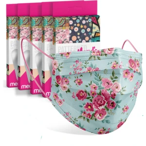 Madame Spring Desenli 3 Katlı Meltblown Kumaş Cerrahi Maske 10'lu Kutu - Burun Telli