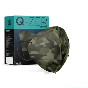Qzer Yeşil Kamuflaj Desenli Ffp2 N95 Maske