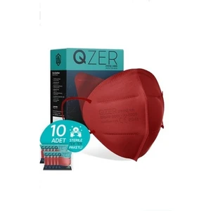 Qzer Bordo Ffp2 N95 Maske 5 Katlı