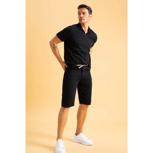 Slim Fit Kemerli Bermuda Şort N4990AZ22SM