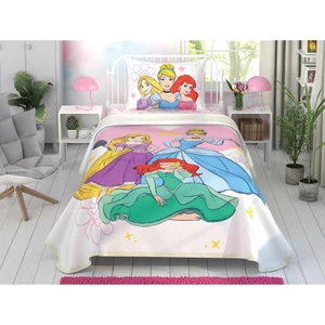 Lisanslı Disney Princess % 100 Pamuk Tek Kişilik Pike Takımı 100X200 cm Çarşaflı