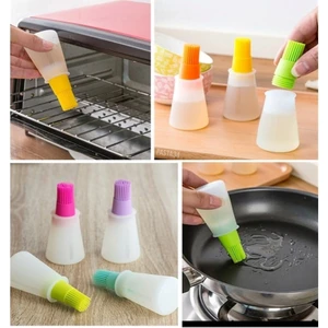 Silikon Uçlu Hazneli Yağ Sos ve Yumurta Fırçası