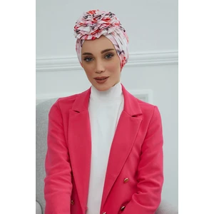 Aisha's Design Güllü Penye Desenli Bone,desen 26,B-21YD