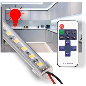 50 cm Dimmer Kumandalı Çubuk Şerit LED Kırmızı Işık Aydınlatma