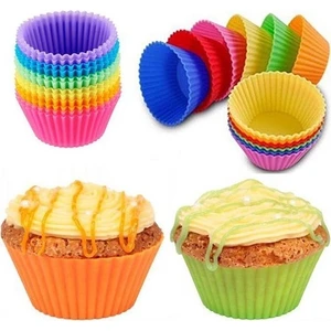 Silikon Mini Muffin Cupcake Kalıpları Browni Kek Kalıbı 6'lı