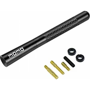 BTM Otomotiv Oto Araç Anten Momo Yazılı Siyah Karbon Anten Çubuğu Spor Kısa