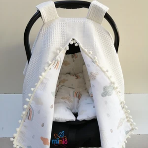 Babies Dream Puset Örtüsü ve Minderi İki Taraflı kullanım Müslin Kumaş ve Pikeli %100 Pamuk