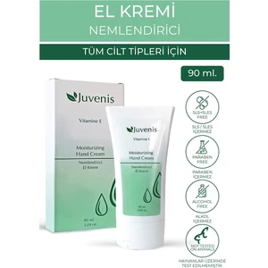 Kozmetik El Kremi Hızlı Emilen Nemlendirici Yumuşatan E Vitaminli Günlük Kullanım El Bakım Kremi 90ML