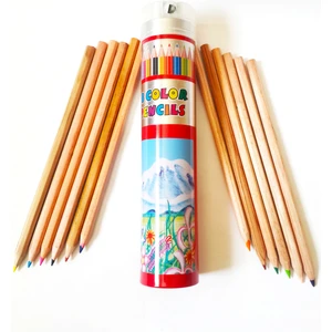 Mahi Max Color 12 Renk Metal Tüp Kalemtıraş Hediyeli Naturel Kuru Boya Kalemi