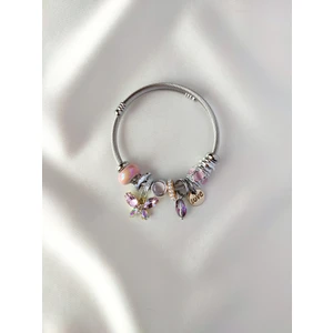 Model Pembe Charmlı Kelebekli Çelik Kadın Hediyelik