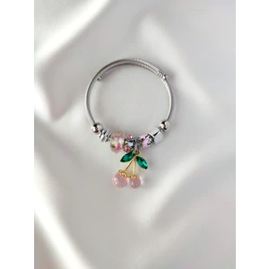 Model Kiraz Charmlı Çelik Kadın Hediyelik Bileklik