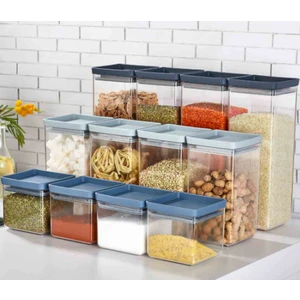 Vakumlu Kapak Kristal Mika Saklama - Erzak Kutusu