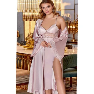 Saten Gecelik Sabahlık Takım