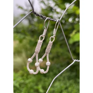 Dorika Boncuk Detaylı Gümüş Kazaziye Küpe