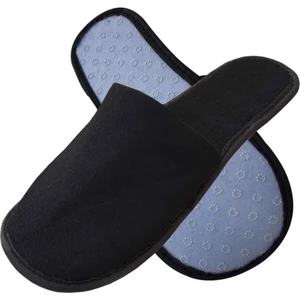 Kaymaz Taban Çift Katlı Havlu Siyah Otel Terliği Tek Kullanımlık Kullan At