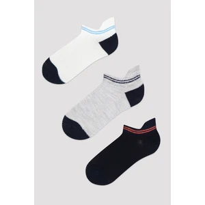 Çok Renkli Simple Blue 3lü Liner Çorap