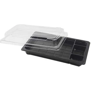 4 Bölmeli Sushi Servis Seti 21,6X13,6 cm - 100 Adet