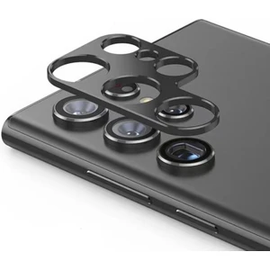Samsung S22 Ultra Kamera Lens Koruma Halkası - Kapalı Tasarım Siyah
