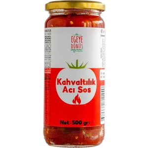 Egeye Dönüş Ev Yapımı Yemek Için Hazır Kahvaltılık Acı Sos Cam Kavanoz - 500 Gr