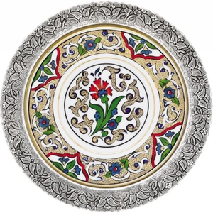 Kütahya Porselen El Dekoru 17 cm Duvar Tabağı