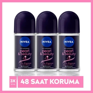 Nıvea Kadın Roll On Deodorant Pearl&beauty Fine Fragrance,48 Saat Anti-Perspirant Koruma  50ML X3 Adet