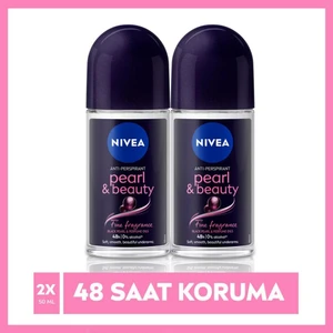Nıvea Kadın Roll On Deodorant Pearl&beauty Fine Fragrance,48 Saat Anti-Perspirant Koruma  50 ml X2 Adet
