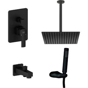 Gpd MTA160-S Tam Ankastre Duş Seti Pedra Siyah Tavandan ADS23-S