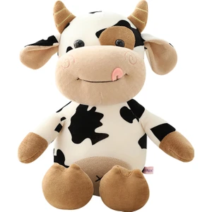 30 cm Sevimli Inek Bebek Peluş Oyuncak Karikatür Sevimli Inek Yumuşak Aşağı Pamuk Dolu Bebek Oyuncak Noel Hediyesi Tatil Hediye | Doldurulmuş ve peluş Hayvanlar (Yurt Dışından)