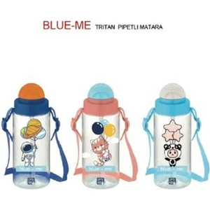 Gıpta Tritan Matara (Suluk) Pipetli Plastik 500 cc Blue-Me