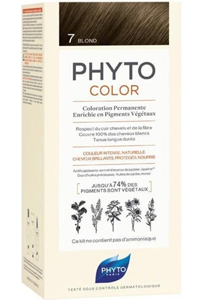 Phyto Phytocolor Bitkisel Saç Boyası - 7 - Kumral - Beyaz Kapatıcı Etkili