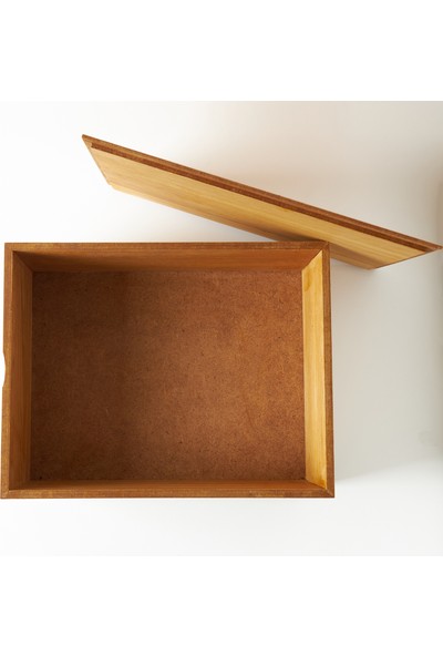 Hediye Sepeti 28 x 36 cm Meşe Kutu Büyük Ahşap Sandık Kutu