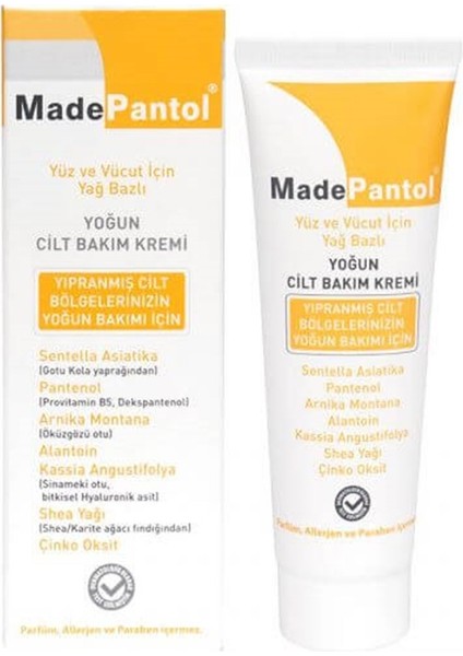 Madepantol Yağ Bazlı Yoğun Cilt Bakım Kremi 50 ml (DDN101)