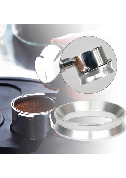 Alüminyum Espresso Dozaj Huni Kahve Dozaj Hazne Espresso Huni Araçları Gümüş 58mm (Yurt Dışından)