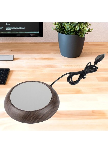 USB Cam Fincan Isıtıcı Isı Kahve Çay Coaster Içecek Sıcak Isıtıcı 5W Derin Ahşap Tahıl (Yurt Dışından)