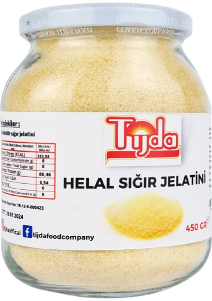 Toz Sığır Jelatin Helal Sertifikalı 450 gr