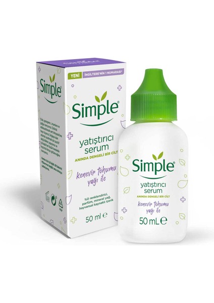 Yatıştırıcı Serum Kenevir Tohumu Yağı İle Anında Dengeli Bir Cilt 50 ml