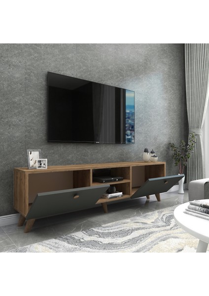 Veco Tv Ünitesi Ayaklı Ceviz-Antrasit fiyatları