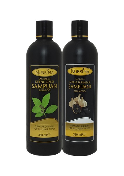 Bitki Özlü Defne Şampuanı + Siyah Sarımsak Şampuanı 350 ml