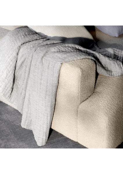 Rustik 3 Kat Keten Çift Taraflı Süper Yumuşak Nefes Alabilen Dört Mevsim Throw Koltuk Şalı 140 x 190 cm. fırsatları