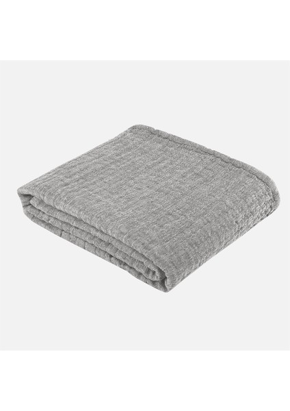 Rustik 3 Kat Keten Çift Taraflı Süper Yumuşak Nefes Alabilen Dört Mevsim Throw Koltuk Şalı 140 x 190 cm.