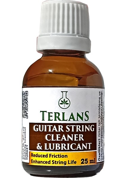 Gitar Tel Temizleyici Yağlayıcı, 25 ml + Mikrofiber Bez Guitar String Cleaner Lubricant