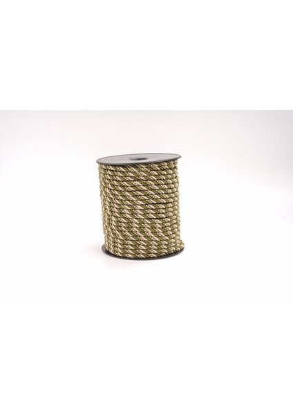 Polyester Kordon İp 10mm 50metre- Koyu yeşil/ Koyu vizon