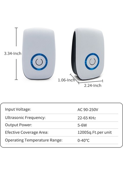 H12 2'li Ultrasonik Elektronik Fare Korunağı Ev Mini Sivrisinek Ifti (Yurt Dışından)