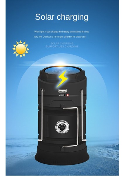 Çadır Işık Kamp Işık USB Güneş Şarjı LED Kamp Işık(Yurt Dışından) fiyatları